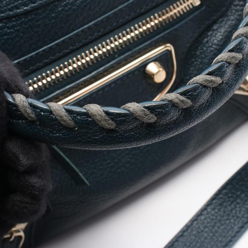 Balenciaga Metallic City Handbag Leather Green - Picture 5 of 5